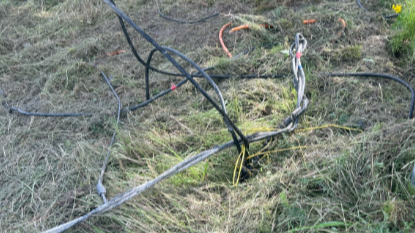 Den förstörda fiberkabeln