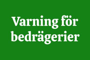 Varning för bedrägeri